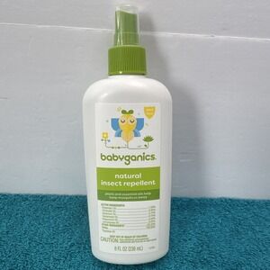 Babyganics Natural Insect Repellent Deet Free Plant and Essential Oils 8 fl Oz